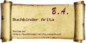 Buchbinder Arita névjegykártya